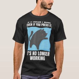 Camiseta Se Não Funciona Amante do Humor de Gato Preguiçoso