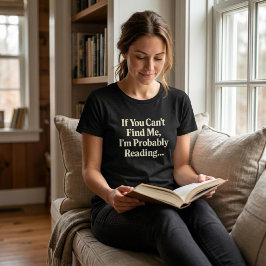 Camiseta Se não me encontrar, provavelmente estou lendo...