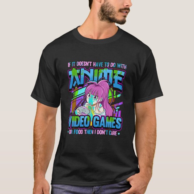 Camiseta Se não tem a ver com Videos games de animação ou (Frente)