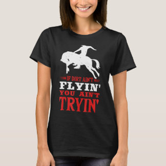Camiseta Se o diafragma não voar, o touro do cavalo voa par