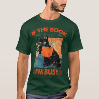 Camiseta Se O Livro Estiver Aberto, Estou Ocupado De Gato P
