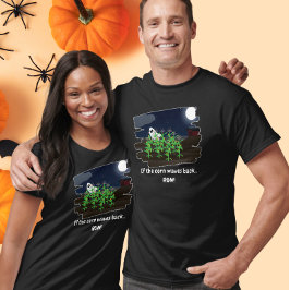 Camiseta Se o Milho Acena de Volta Funny Halloween Fantasma
