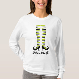 Camiseta Se os calçados couberam o Dia das Bruxas engraça