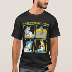 Camiseta Se os gatos não fossem idiotas, a moça de gatos en