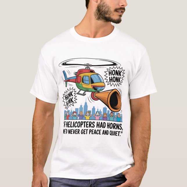 Camiseta Se os Helicópteros Tivessem Cornetas – História em (Frente)