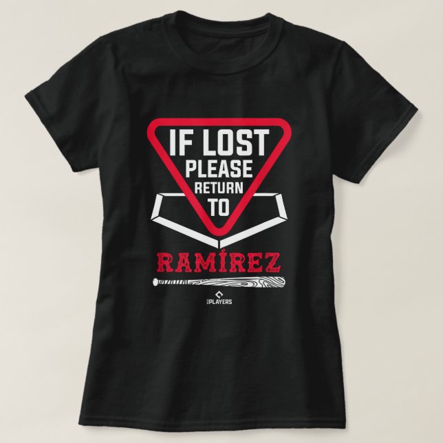 Camiseta Se perder, volte para Jose Ramirez Engraçado Baseb (Frente do Design)