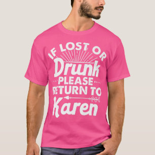 Camiseta Se Perdido Ou Bebado, Devolva Ao Nome Do Presente
