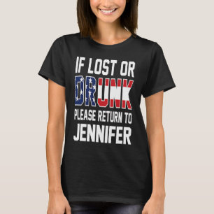 Camiseta Se perdido ou bebado, por favor volte para Jennife