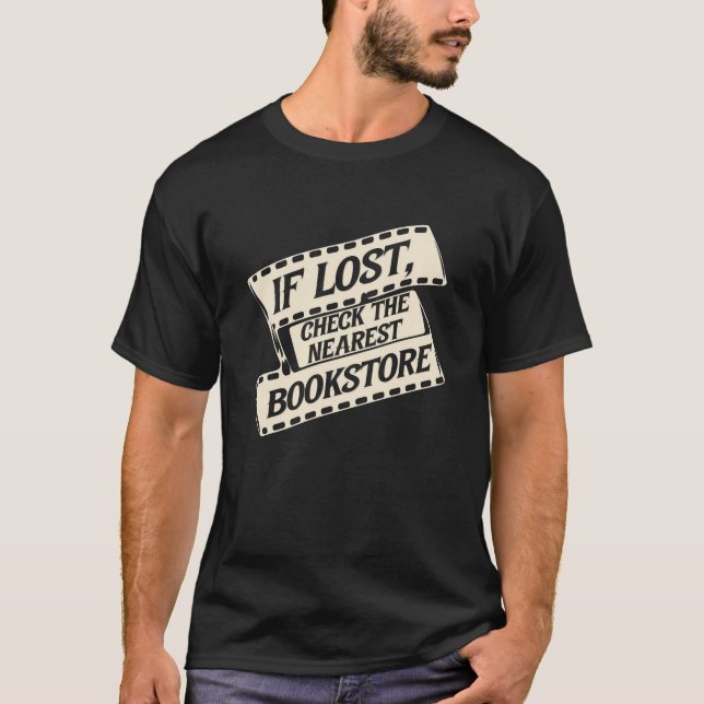 Camiseta Se Perdido, verifique a Livraria mais próxima (Frente)