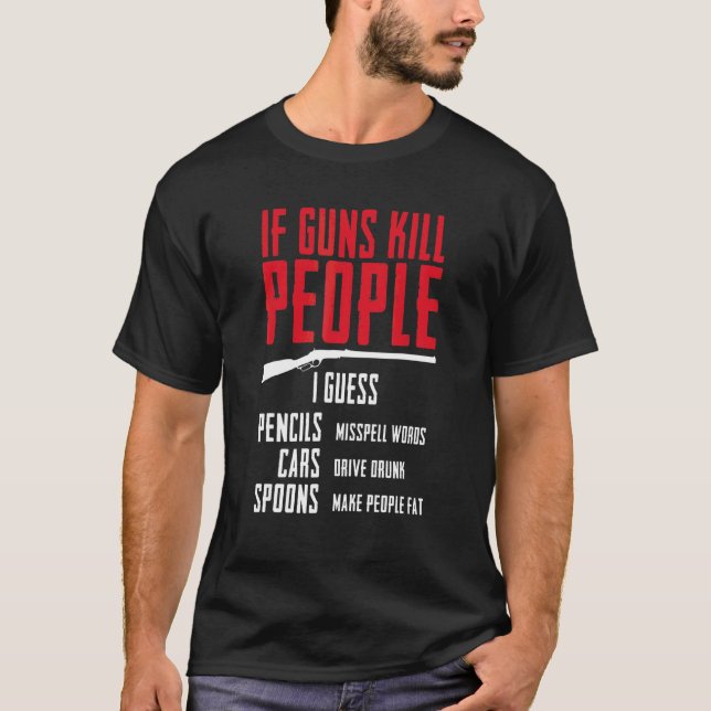 Camiseta Se Pessoas Matares De Armas Eu Acho Que Lápis Pala (Frente)