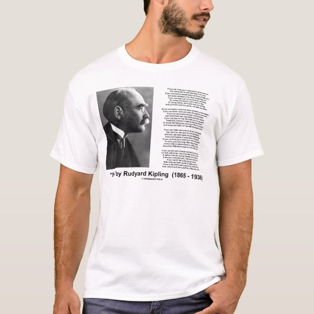Camiseta "Se" poema por Rudyard Kipling (Frente)