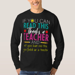 Camiseta Se Puder Ler Este Obrigado Um Dia De Teste De Prof