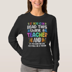 Camiseta Se Puder Ler Este Obrigado, Um Professor Appre