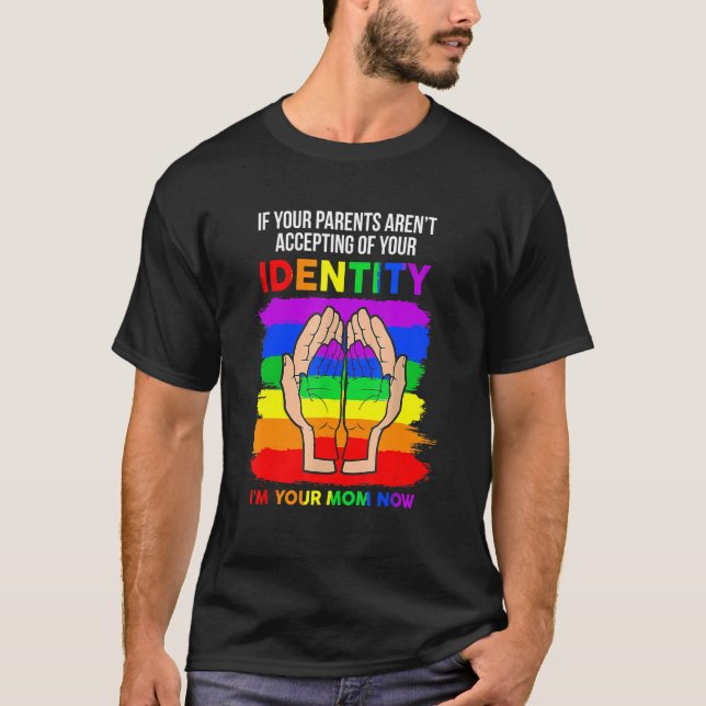 Camiseta Se seus pais não aceitarem, sou sua mãe agora (Frente)