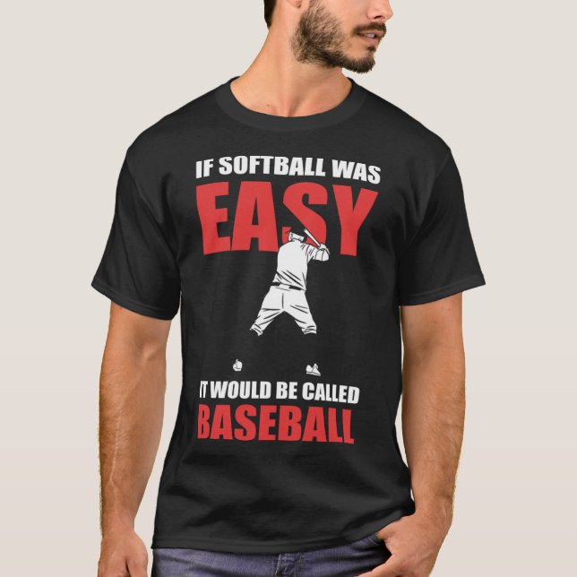 Camiseta Se Softball fosse fácil eles o chamariam de Sofá d (Frente)
