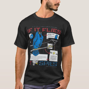 Camiseta Se voar, espia pássaros engraçados não são pinos r