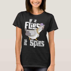 Camiseta Se Voar Sempre Espirra Pombo-De-Animal Voador