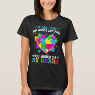 Camiseta Se Você Acha Que Minhas Mãos Estão Cheios Você Dev