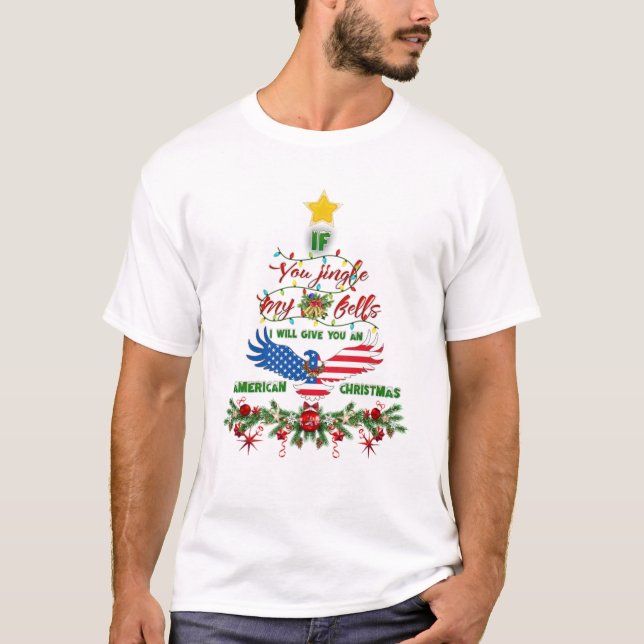 Camiseta Se Você Jingle Minhas Camisetas, Presente De Natal (Frente)