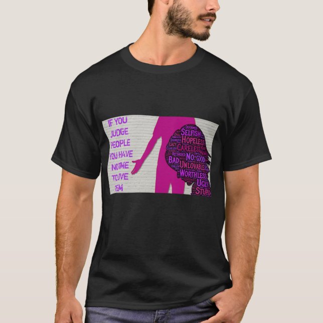 Camiseta Se você julgar pessoas, citação inspiradora de T-S (Frente)