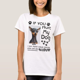 Camiseta Se Você Magoar Meu Cachorro Eu Posso Fazer Sua Pat