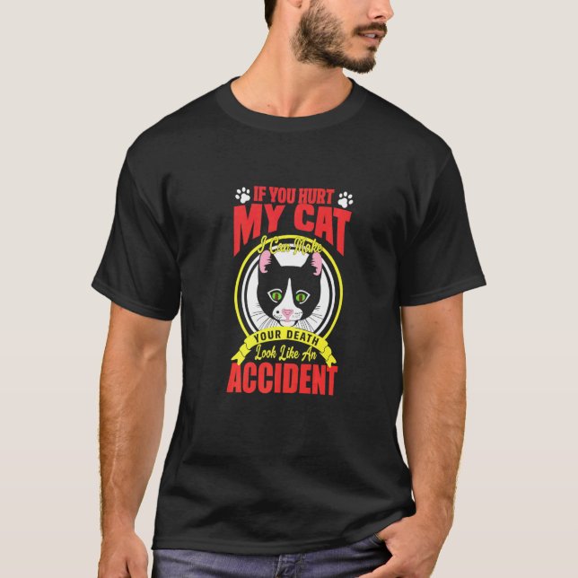 Camiseta Se você magoar meu gato (Frente)
