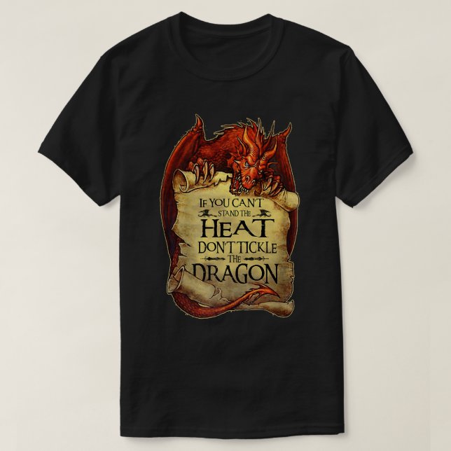 Camiseta Se você não aguenta o calor não pice o dragão (Frente do Design)
