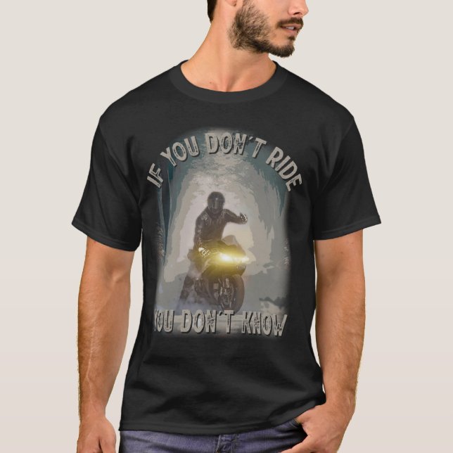Camiseta Se você não dirige você não sabe a moto dos EUA (Frente)