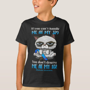 Camiseta Se você não pode me lidar com o meu 379 Gato de Di