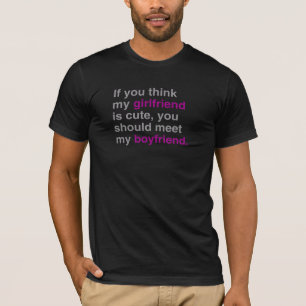Camiseta Se você pensa meu namorada é bonito