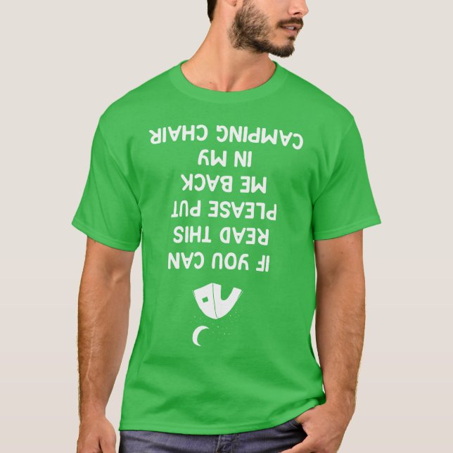 Camiseta Se você pode ler cadeira de camping Camping retrô (Frente)