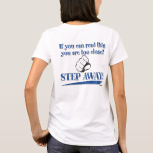 Camiseta Se você pode ler este… PISE AFASTADO! azul -