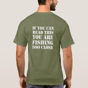 Camiseta Se você pode ler este você está pescando demasi