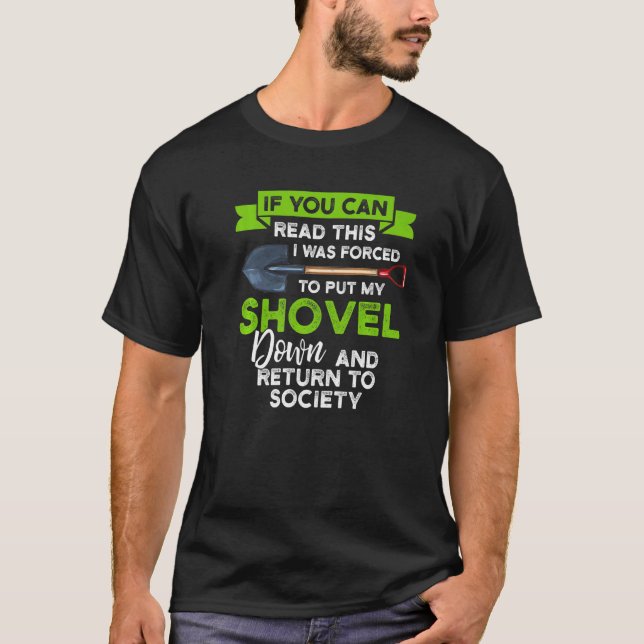 Camiseta Se Você Pode Ler Eu Coloco Jardim de Pá (Frente)