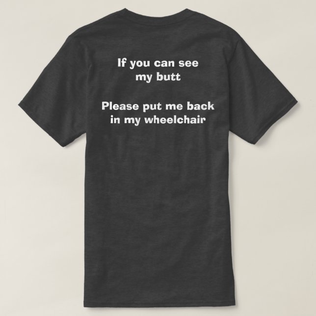 Camiseta Se você pode ver meu bumbum - citações engraçadas (Verso do Design)