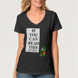 Camiseta Se Você Puder Ler Isso, Saia Da Tartaruga Do Nerd.