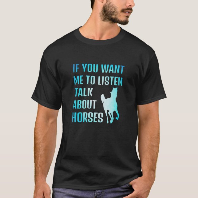 Camiseta se você quer que eu ouça falar sobre cavalgada de  (Frente)