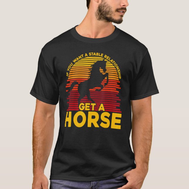 Camiseta Se você quer um relacionamento estável, compre um  (Frente)