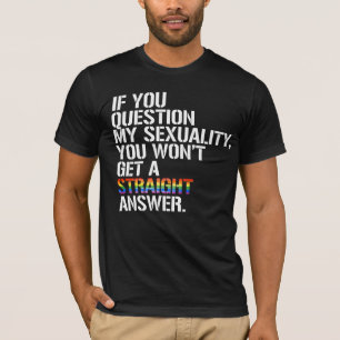 Camiseta Se você questiona minha sexualidade