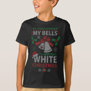 Camiseta Se Você Tocar Meus Sinos Natal Branco