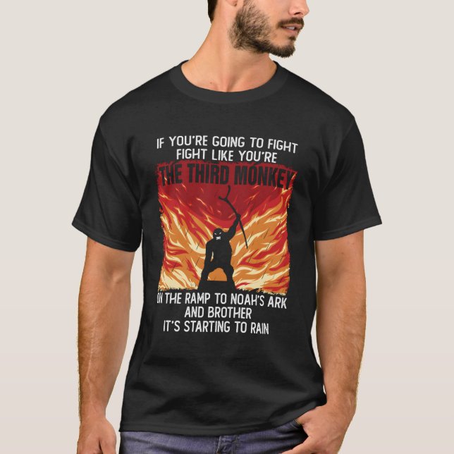 Camiseta Se Você Vai Combater Como O Terceiro Monge (Frente)