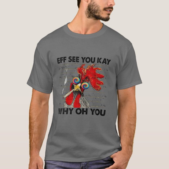 Camiseta Se Você Vê Por Que Você Chicken Hippie Retro Vi (Frente)