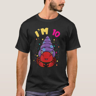 Camiseta Sea Animal Im 10 Hermit Crab 10º Aniversário