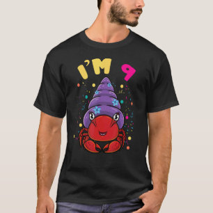 Camiseta Sea Animal Im 9 Hermit Crab 9º Aniversário