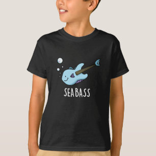 Camiseta Sea Bass Funny Bass Guitarra Peixe Escuro BG
