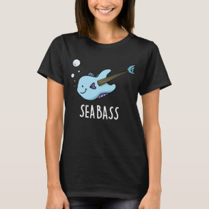 Camiseta Sea Bass Funny Bass Guitarra Peixe Escuro BG