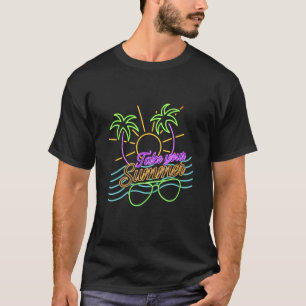 Camiseta Sea Beach Leve Sua Árvore De Palma Sun E Glas