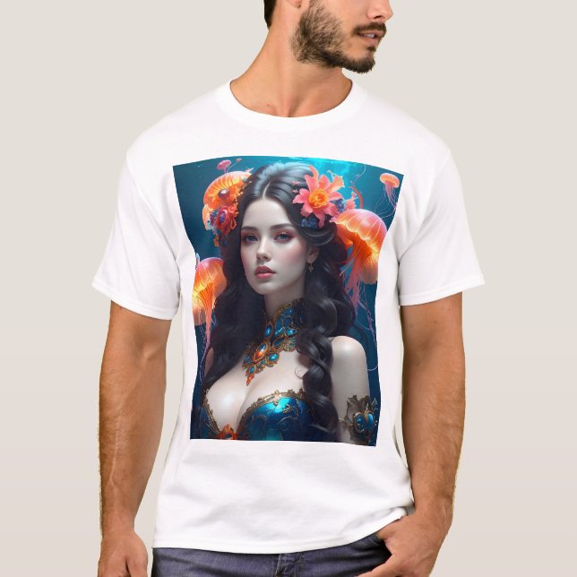 Camiseta Sea Empress – Mystical Beauty in a Jellyfish Realm (Frente)