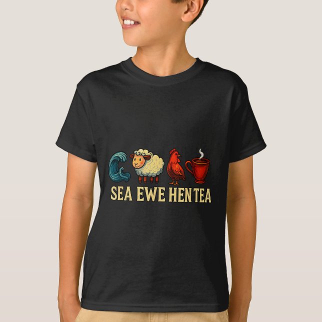 Camiseta Sea Ewe Hen Tea Funny Shirt Sea Ewe Hen Tea  (Frente)