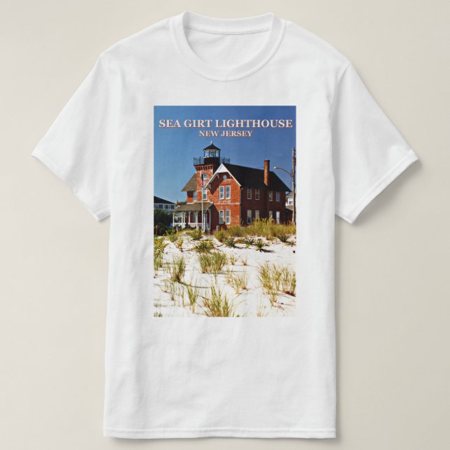 Camiseta Sea Girt Lighthouse, New Jersey T-Shirt (Frente do Design)